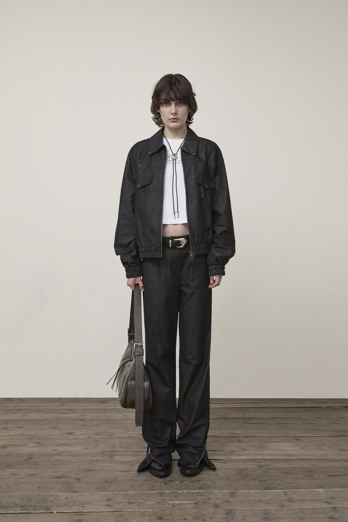 Matin Kim - Western Detail Denim Like Blouson (Black) product image 5 | TRAB K-Fashion Australia