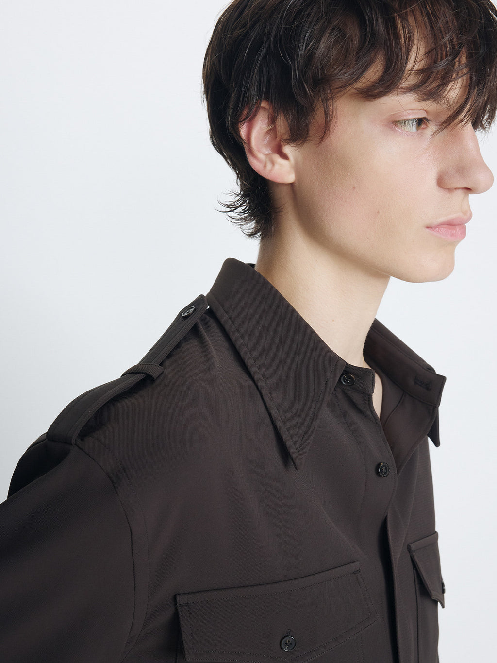 Tonywack - Draped Utility Shirt (Brown) product image 7 | TRAB K-Fashion Australia