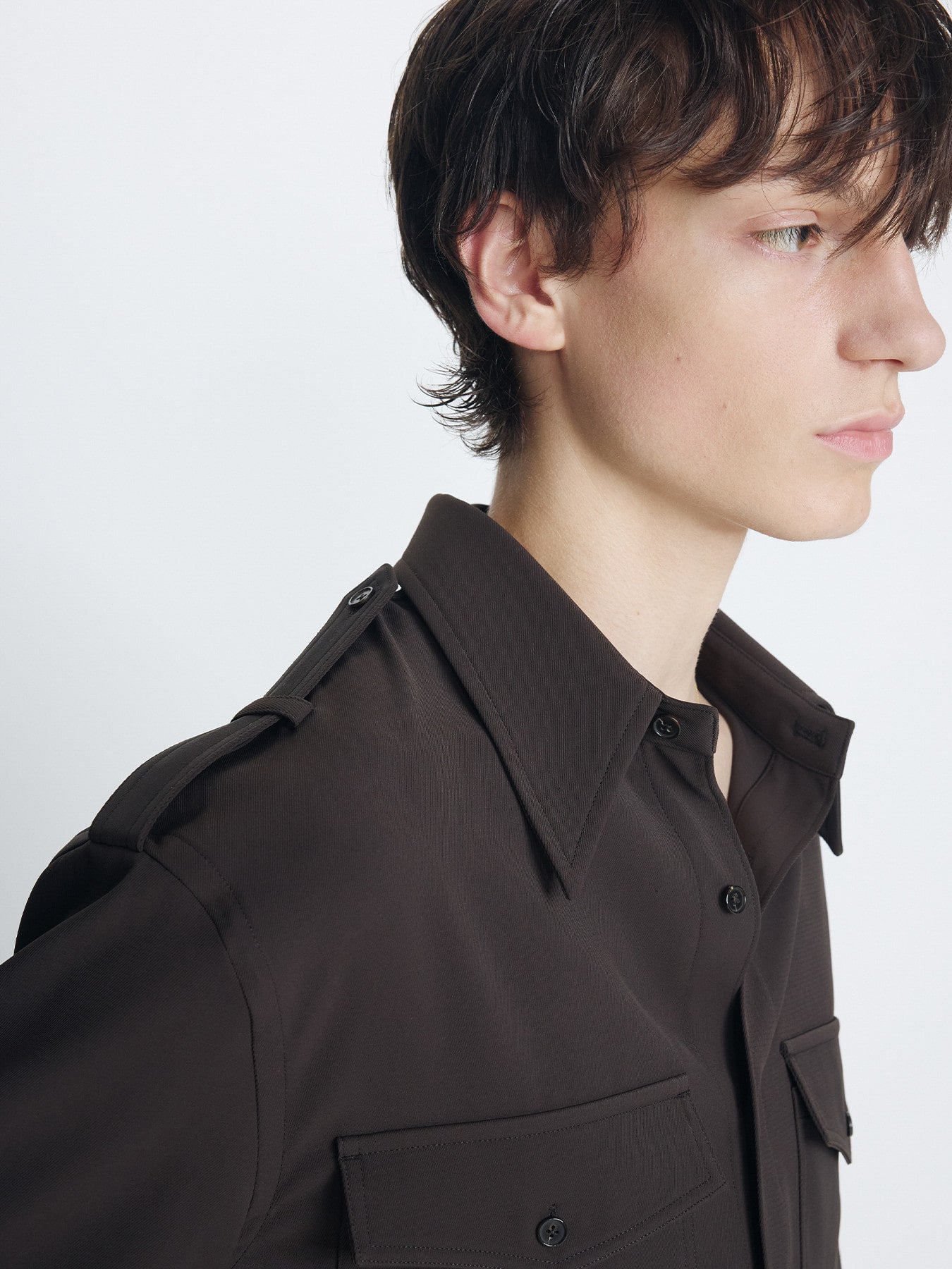 Tonywack - Draped Utility Shirt (Brown) product image 7 | TRAB K-Fashion Australia