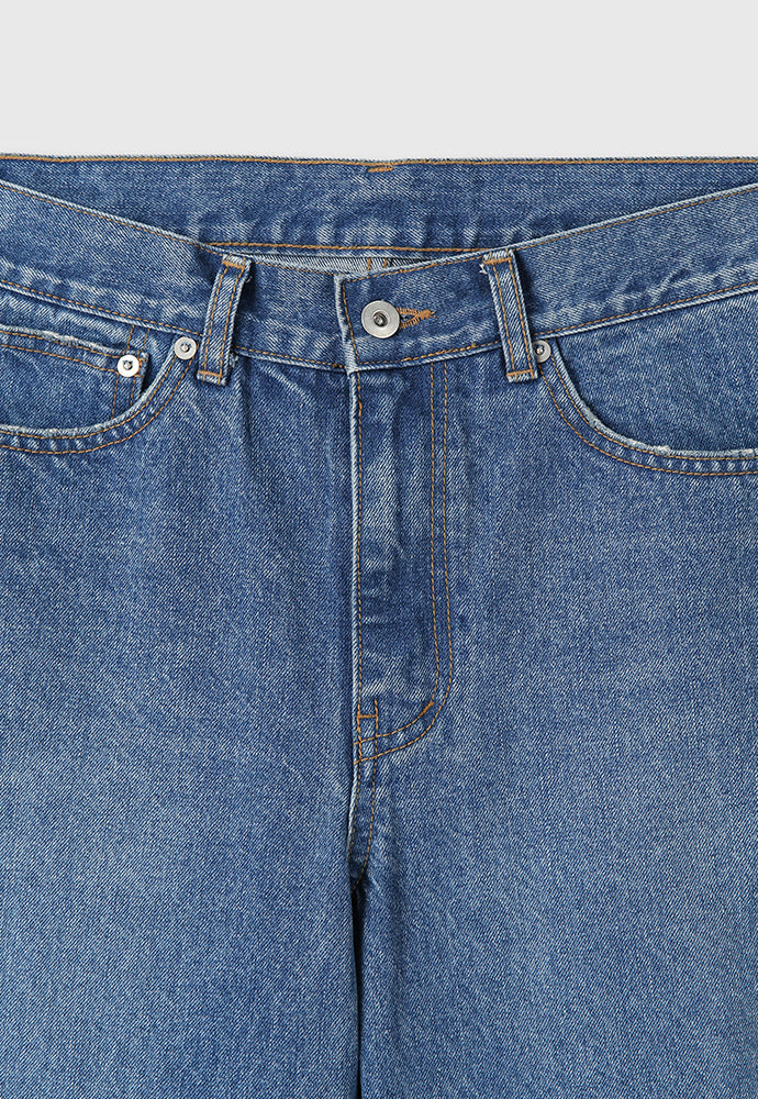 Tonywack - Straight-Leg Distressed Denim Jeans (Mid Blue) product image 8 | TRAB K-Fashion Australia