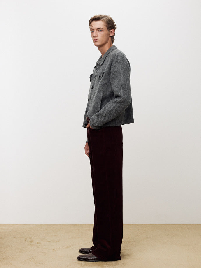 Tonywack - Wool And Cotton Knitted Trucker (Melange Grey) product image 4 | TRAB K-Fashion Australia