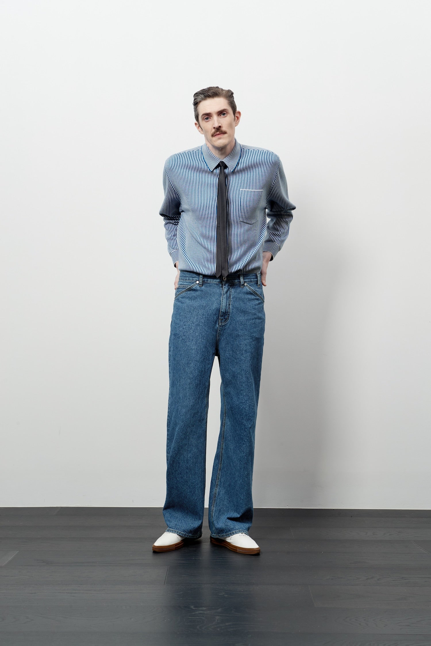 Stu - Stripe Knit Shirt (Blue) product image 13 | TRAB K-Fashion Australia