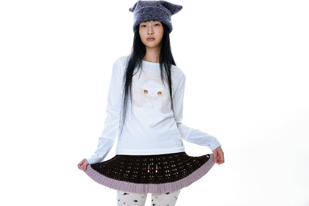 Coyseio - Wide Cat Beanie (Purple) product image 7 | TRAB K-Fashion Australia