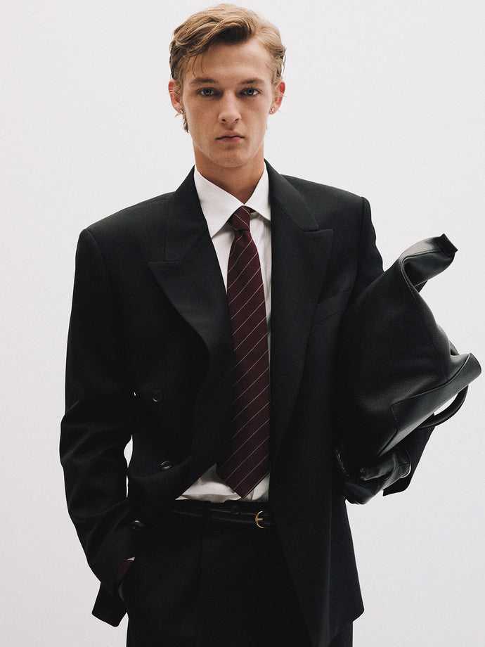 Tonywack - Wool Twill Double-Breasted Tailored Jacket (Black) product image 10 | TRAB K-Fashion Australia