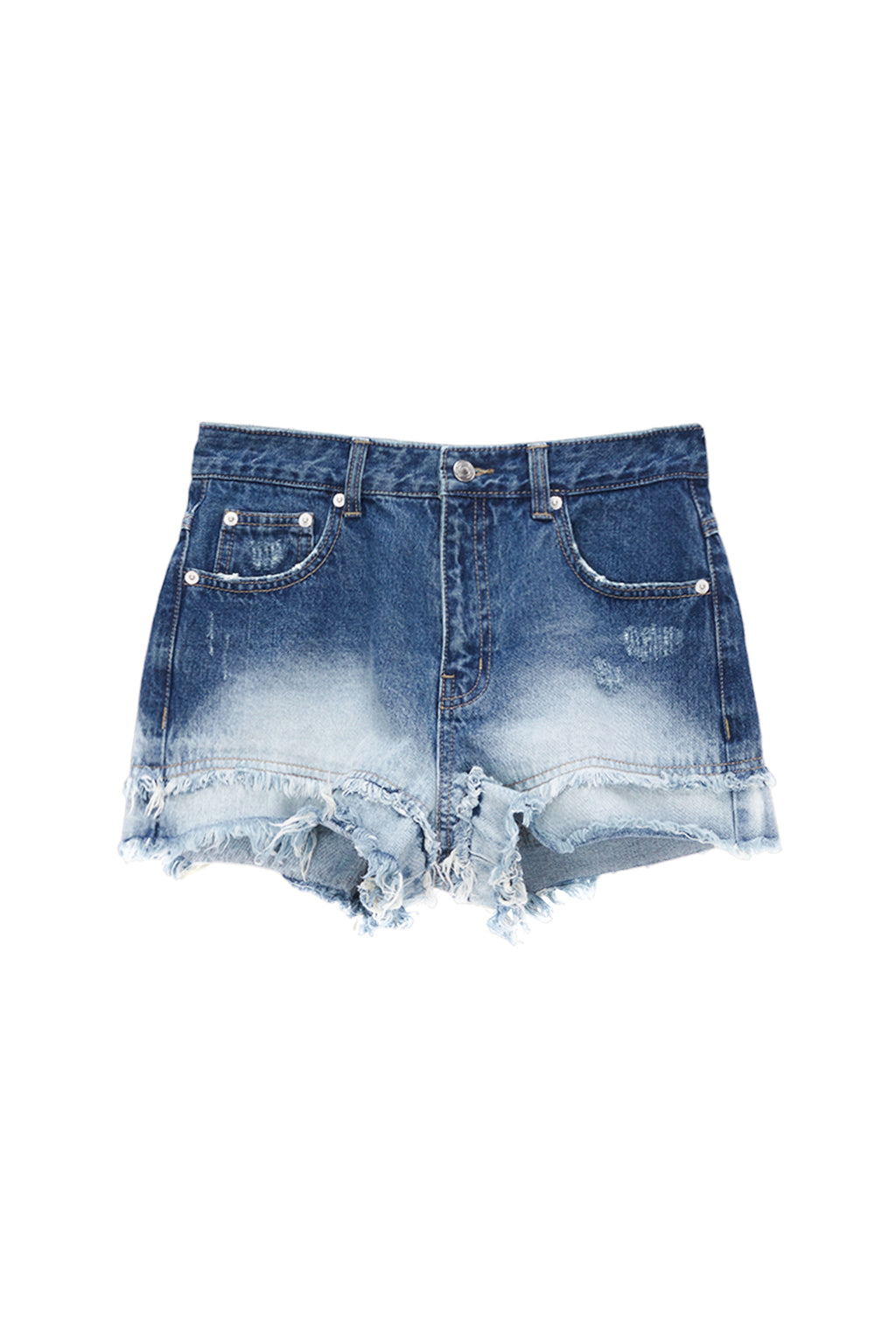 Matin Kim - Double Cutted Denim Shorts (White) product image 12 | TRAB K-Fashion Australia