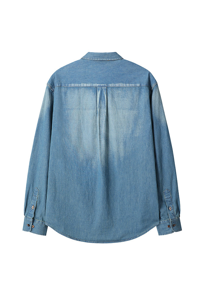 Art if acts - Vintage Denim Shirt (Light Blue) product image 8 | TRAB K-Fashion Australia