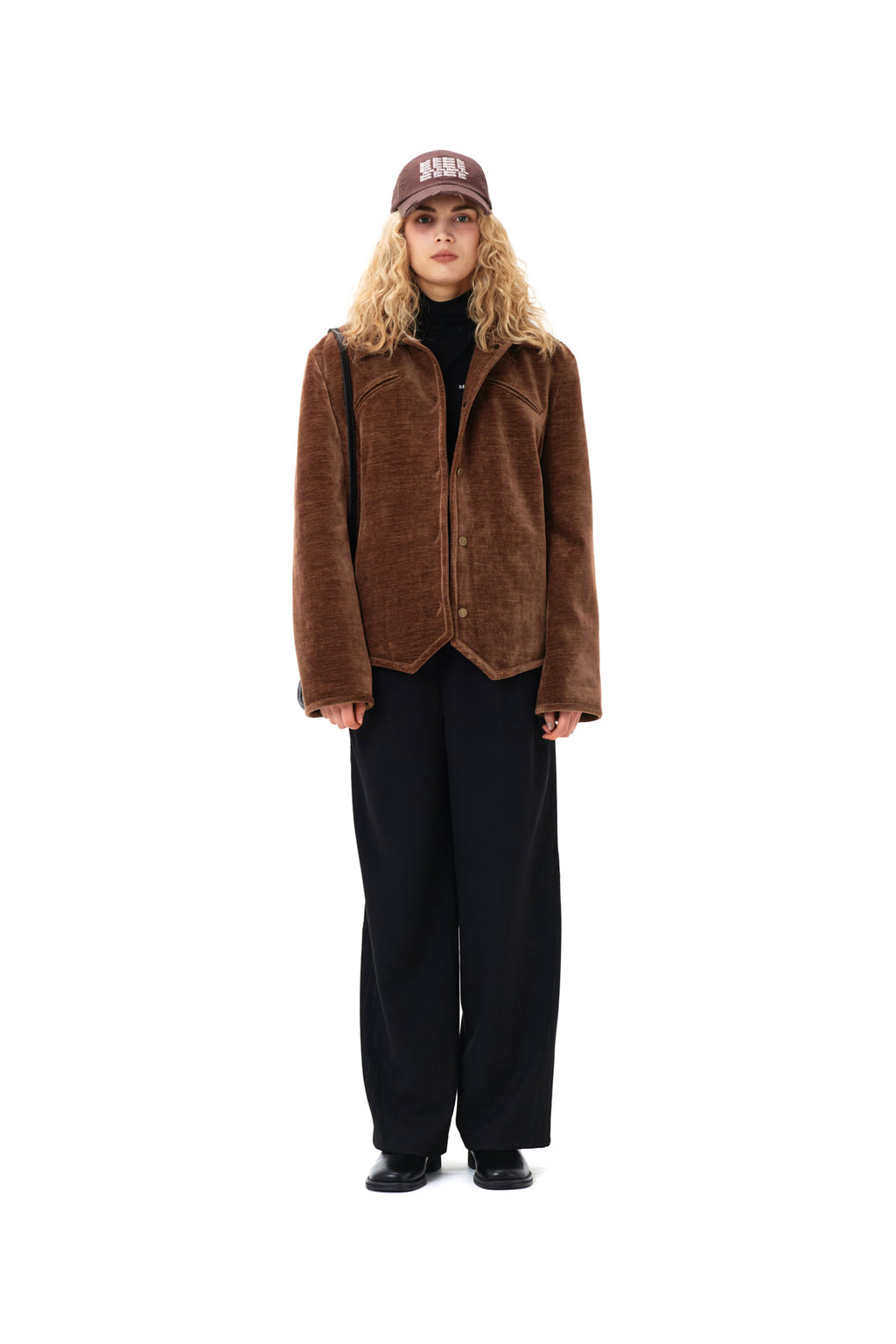 Matin Kim - Stripe Mix Wide Trouser (Black) product image 5 | TRAB K-Fashion Australia