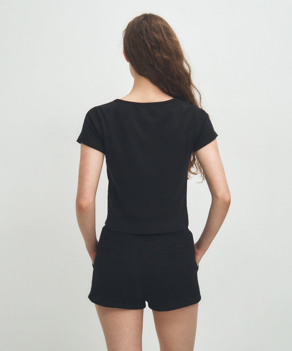 Marithe & Francois Girbaud - Basic Crop Tee (Black) product image 3 | TRAB K-Fashion Australia