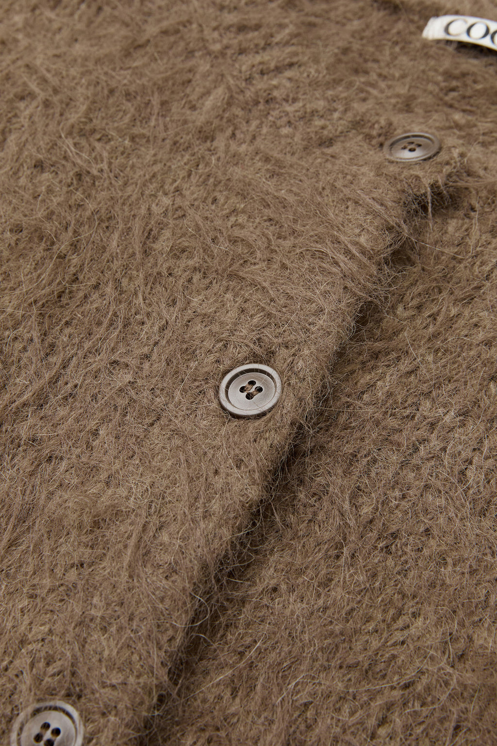 Coor - Fuzzy Cropped Cardigan (Brown) product image 7 | TRAB K-Fashion Australia