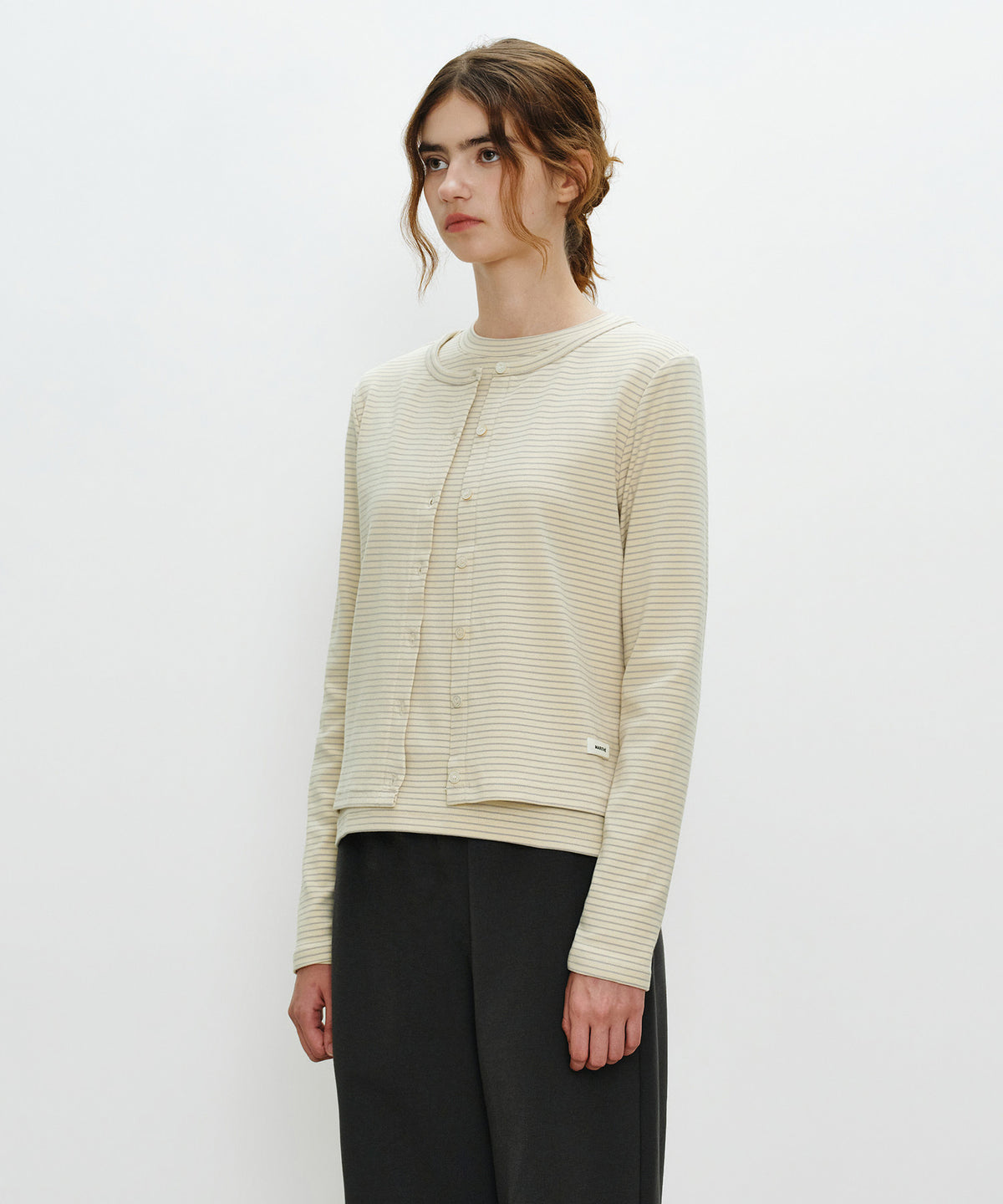 Marithe & Francois Girbaud - Basic Cotton Cardigan (Butter) product image 2 | TRAB K-Fashion Australia