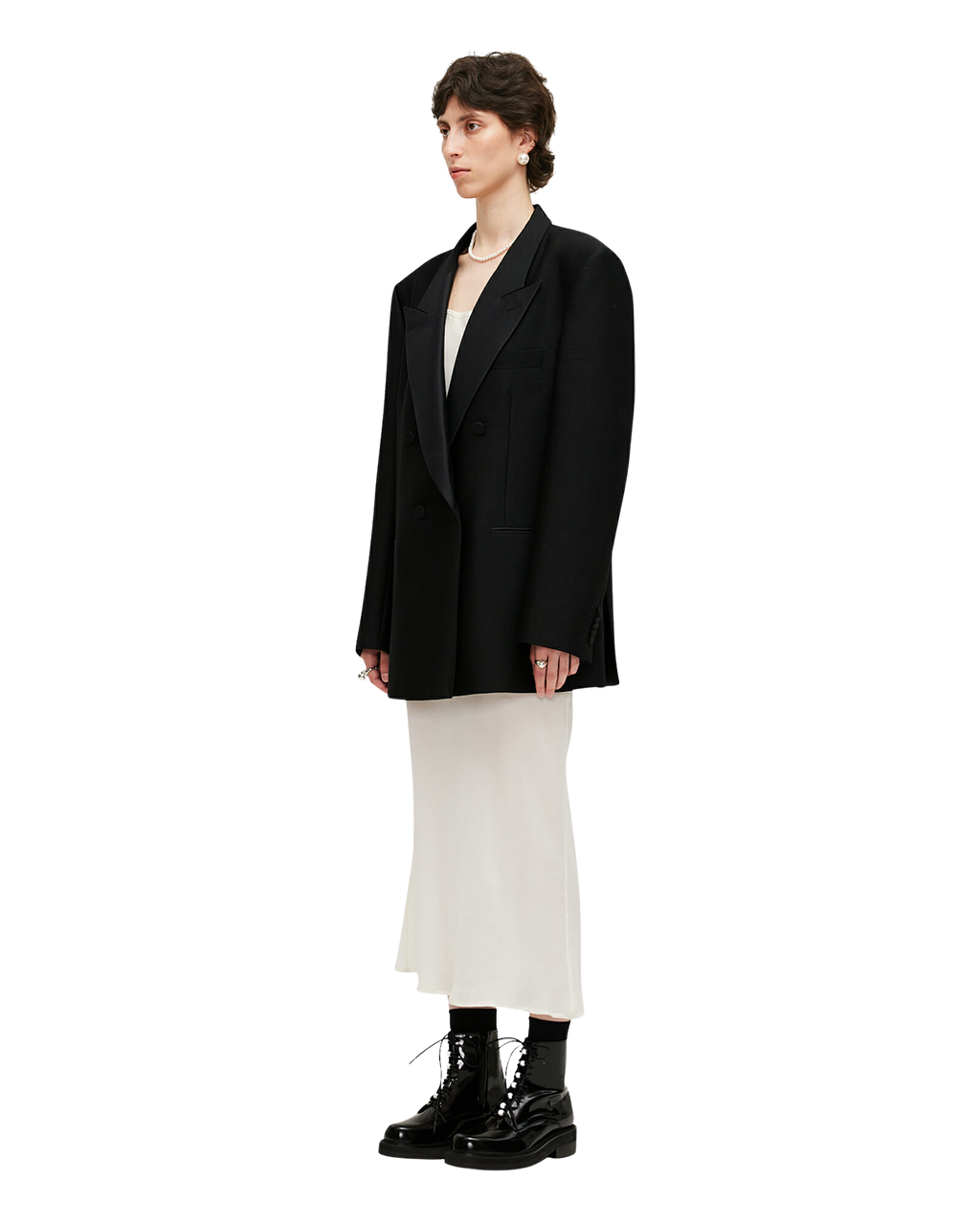 Kimhe Kim - Wool-Silk Tuxedo Jacket (Black) product image 3 | TRAB K-Fashion Australia