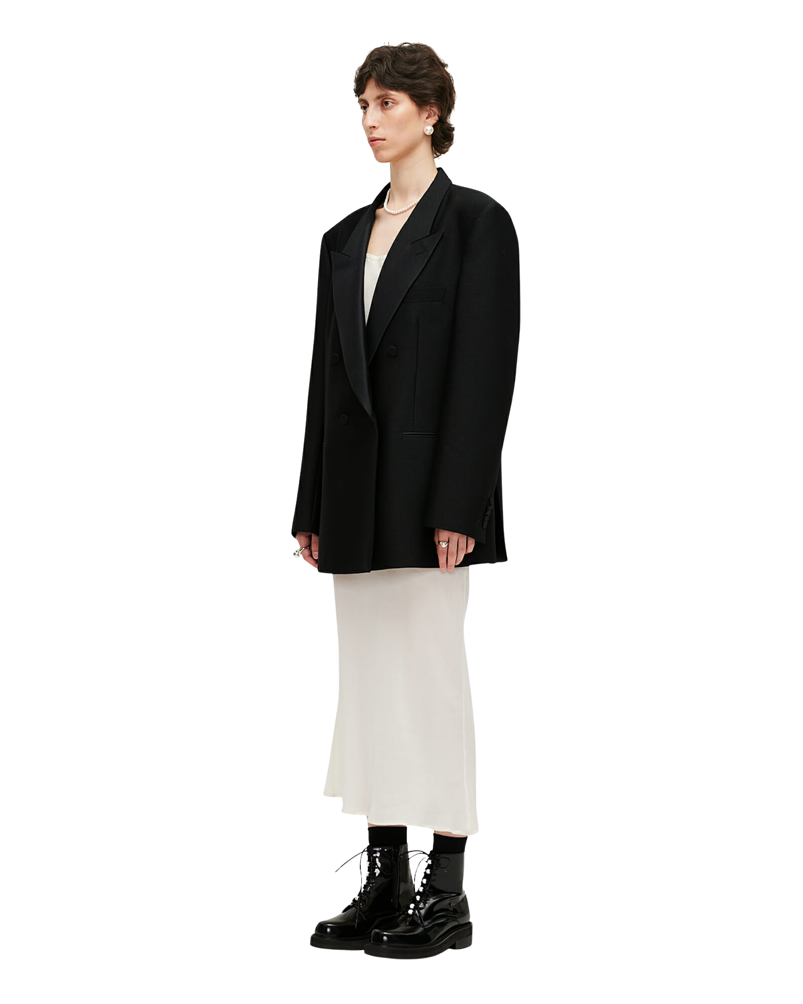 Kimhe Kim - Wool-Silk Tuxedo Jacket (Black) product image 3 | TRAB K-Fashion Australia