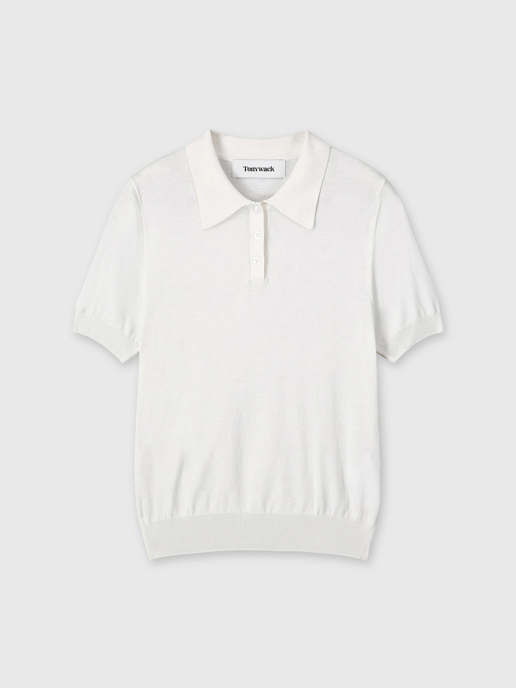 Tonywack - Silk Cotton Polo Shirt (Off White) product image 7 | TRAB K-Fashion Australia