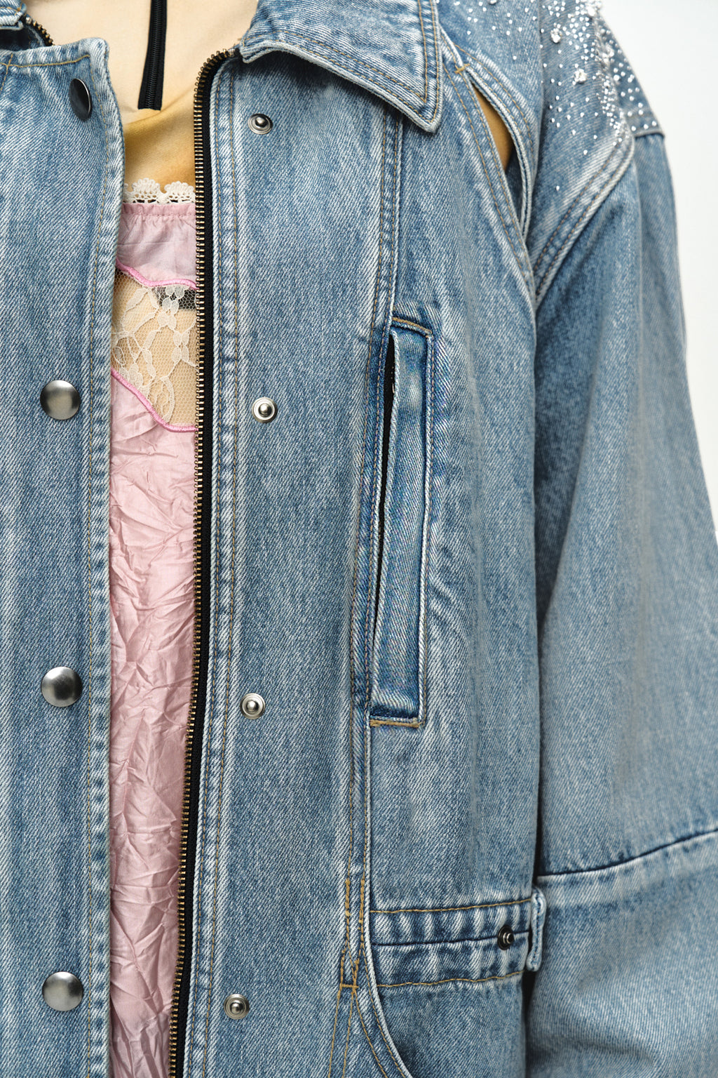 Andersson Bell - Jeweled Denim Work Jacket (Blue) product image 8 | TRAB K-Fashion Australia