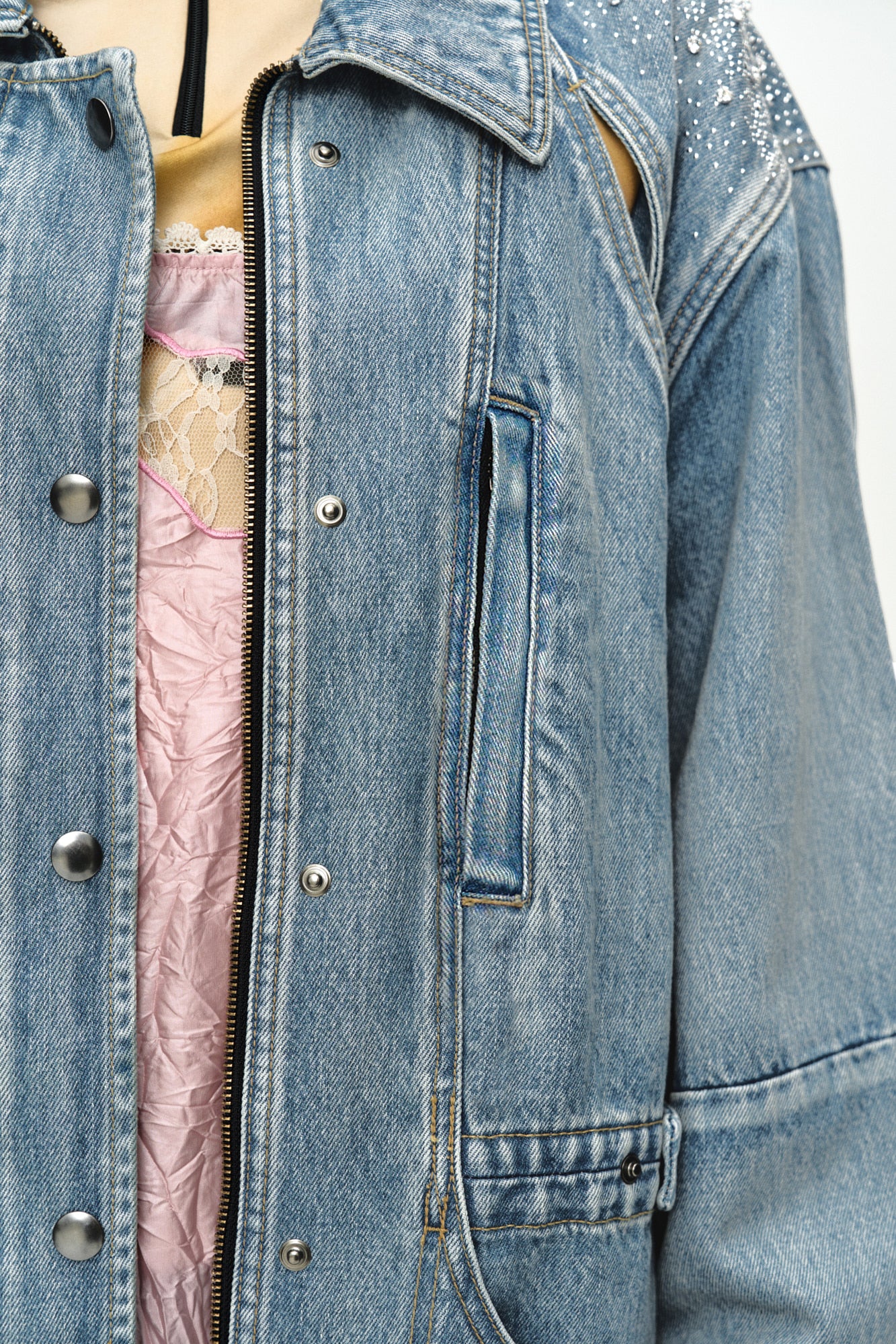 Andersson Bell - Jeweled Denim Work Jacket (Blue) product image 8 | TRAB K-Fashion Australia