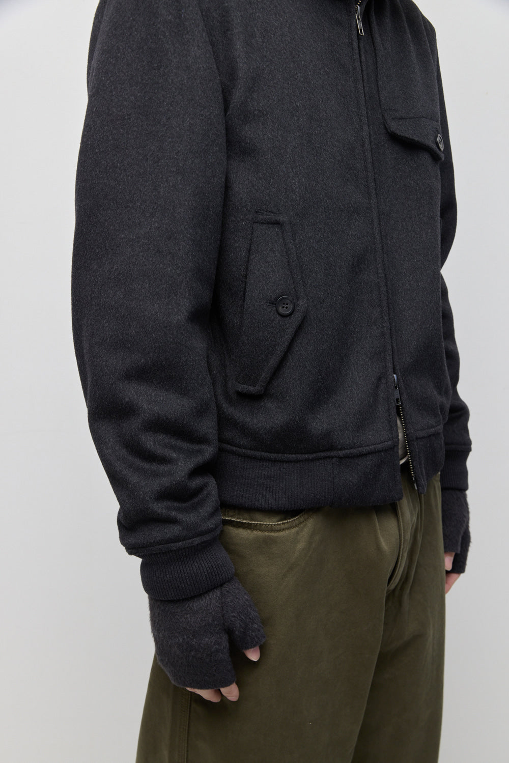Hatchingroom - Hooded Jacket Dark Melange (Grey) product image 15 | TRAB K-Fashion Australia