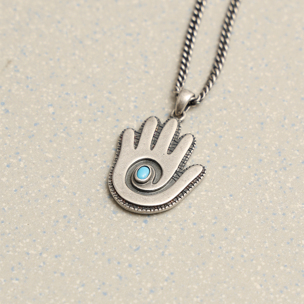 Towtow Archive - Open Hand Spiral Necklace Silver Burnish (OC) product image 3 | TRAB K-Fashion Australia