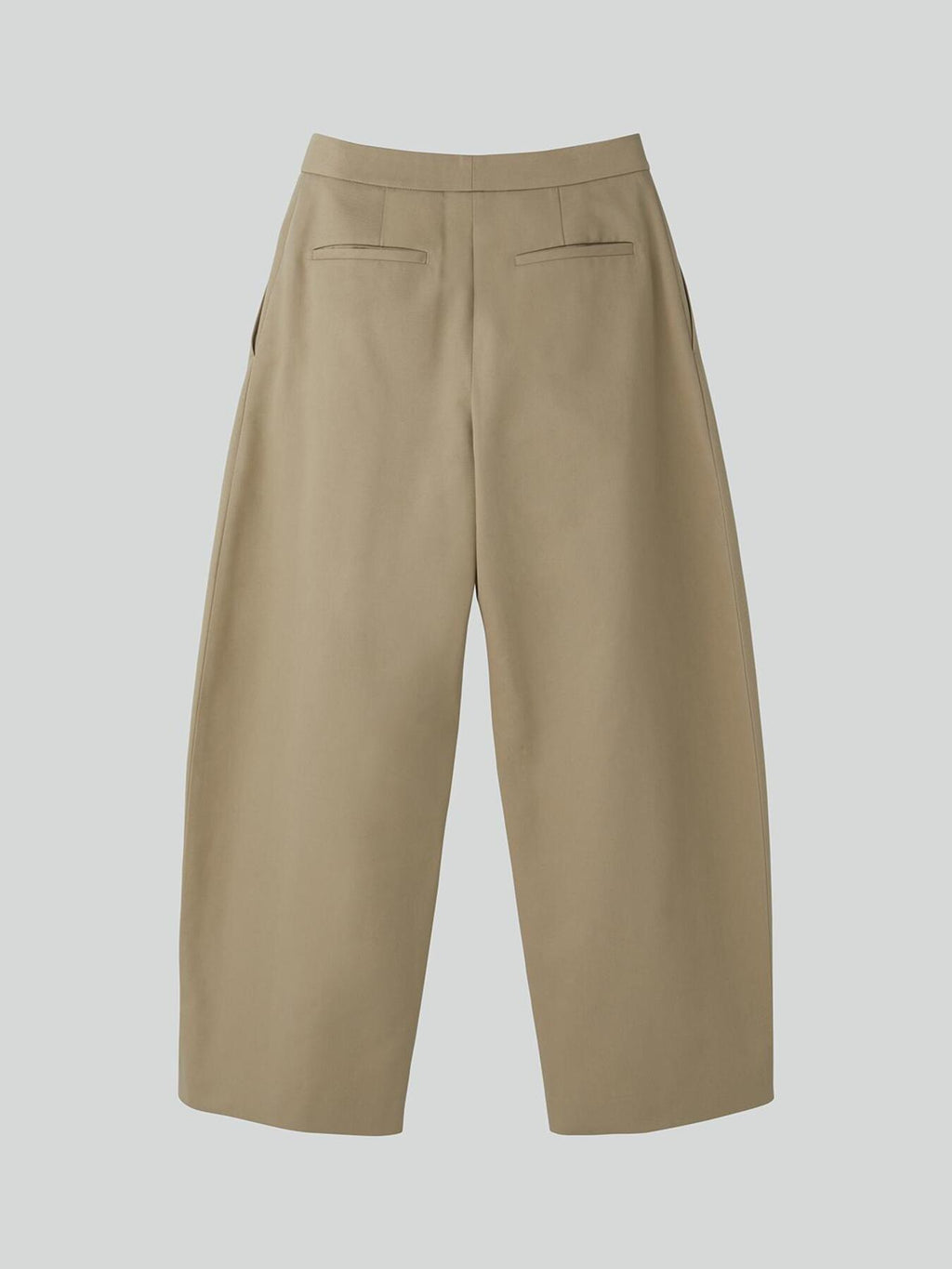 Recto - High-Rise Curved Legs Pants (Khaki Beige) product image 9 | TRAB K-Fashion Australia