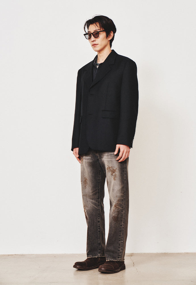 Art if acts - 2 Button Wool Blazer (Black) product image 2 | TRAB K-Fashion Australia
