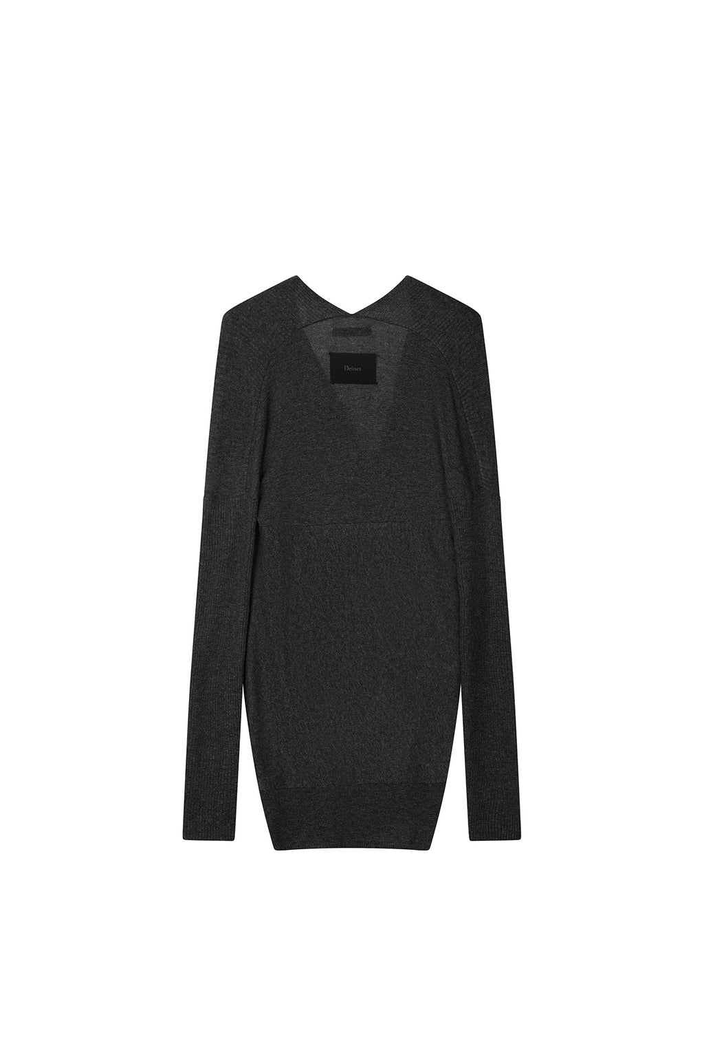 Deinet - Fluid Knit Drape Cardigan (Charcoal) product image 9 | TRAB K-Fashion Australia
