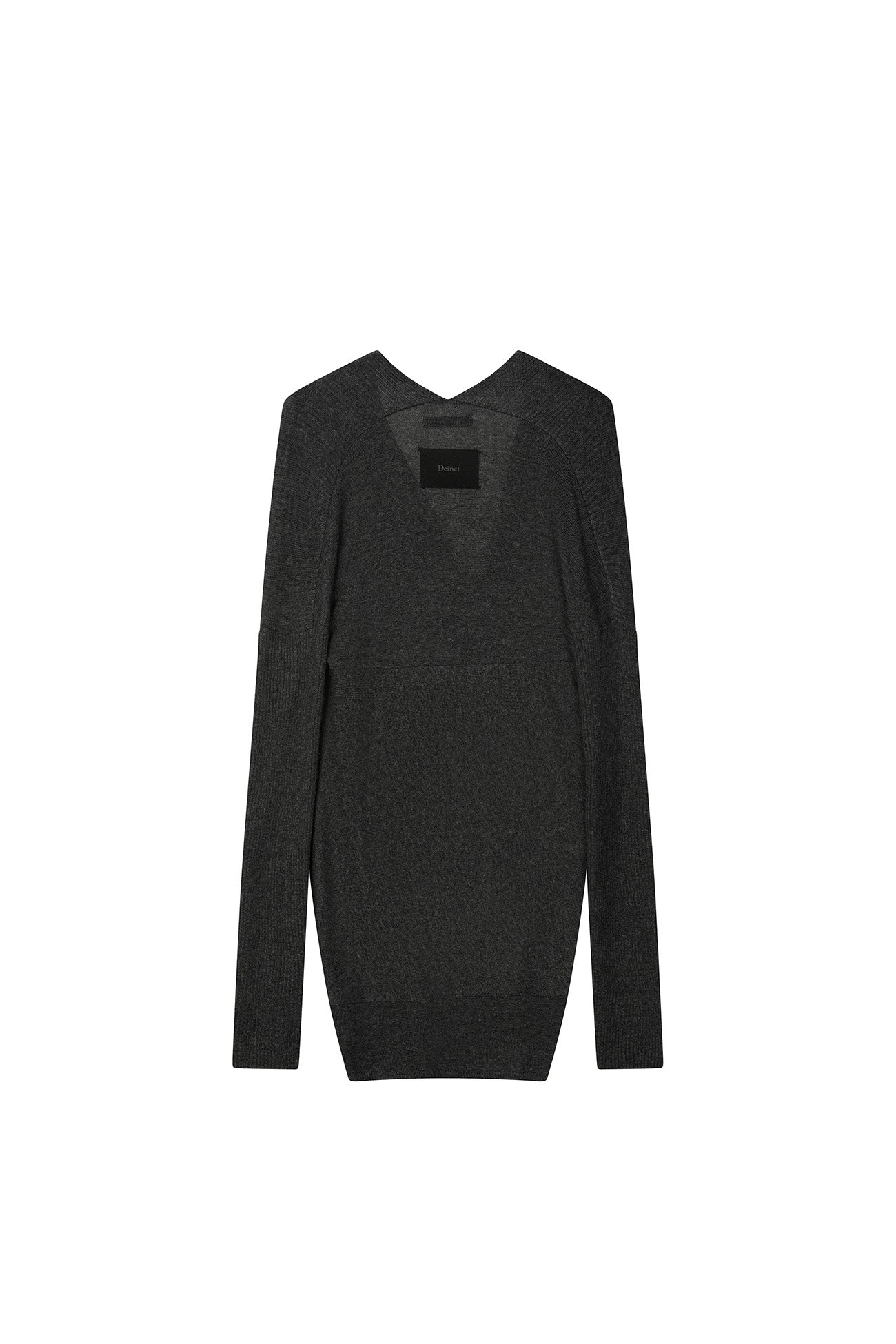 Deinet - Fluid Knit Drape Cardigan (Charcoal) product image 9 | TRAB K-Fashion Australia