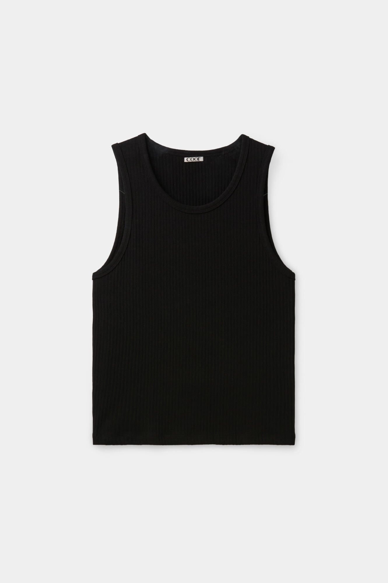 Coor - Scoop-Neck Ribbed Sleeveless (Black) product image 1 | TRAB K-Fashion Australia