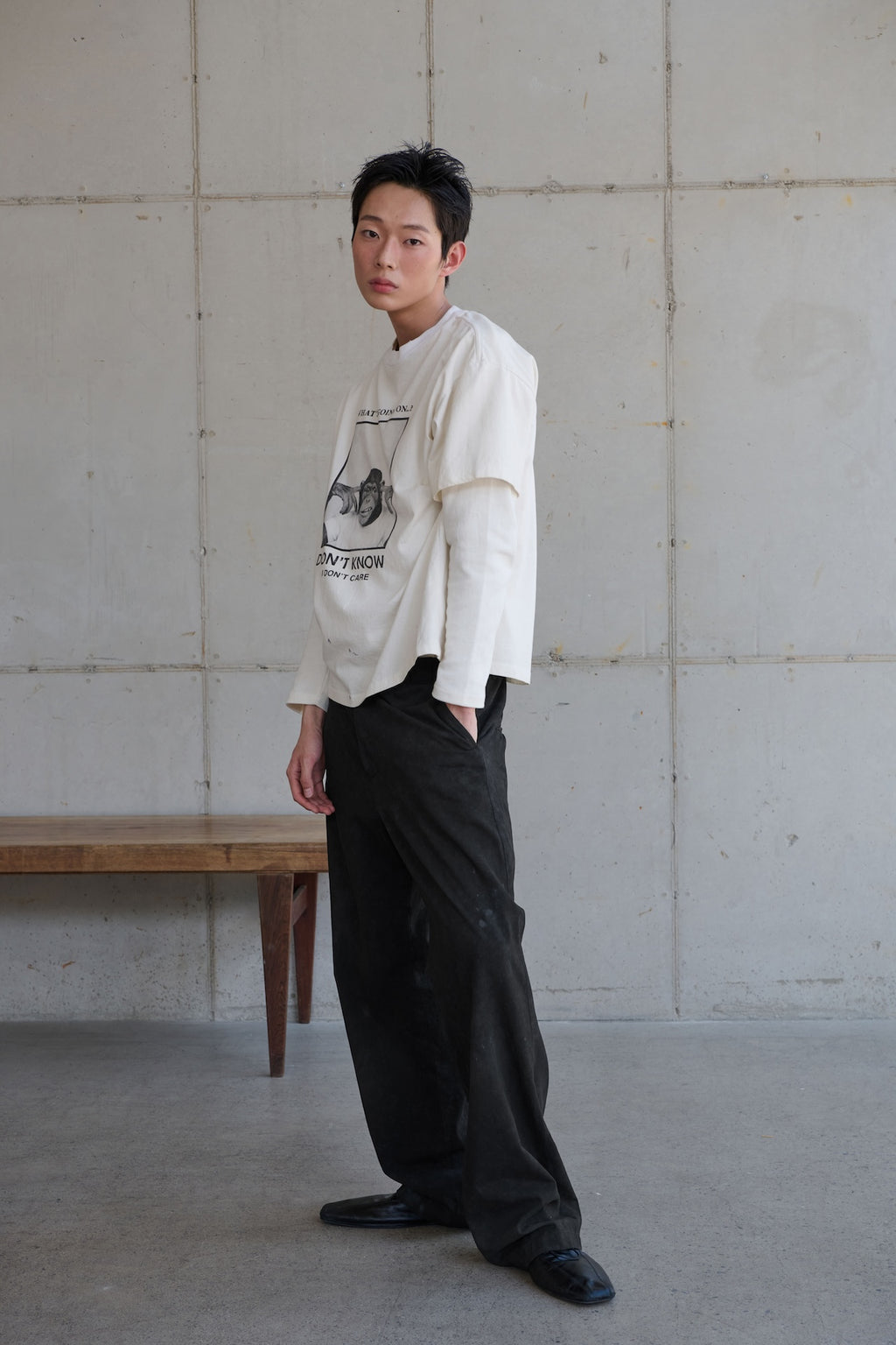 STU - Monkey T-shirt (Ivory) product image 4 | TRAB K-Fashion Australia
