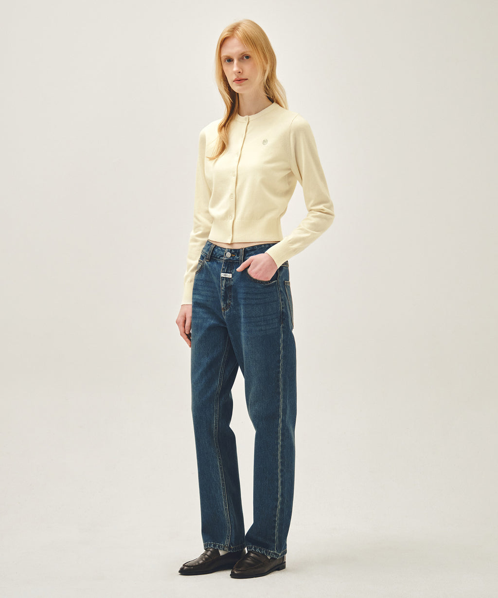 Marithe & Francois Girbaud - Slim Straight Denim Pants (Dark Blue) product image 4 | TRAB K-Fashion Australia