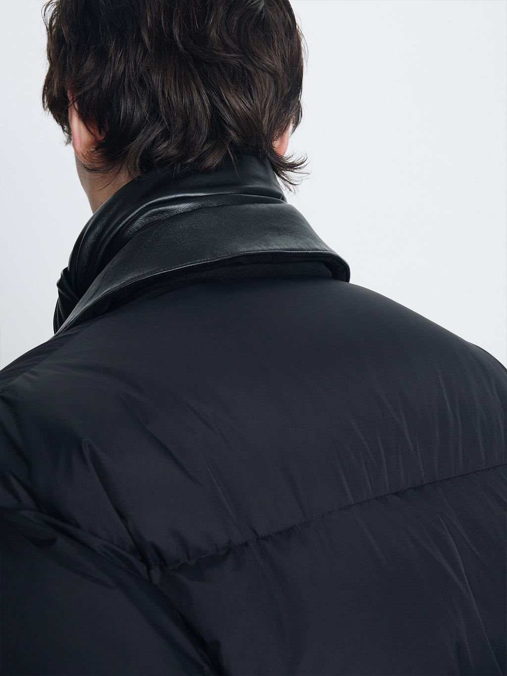 Tonywack - Leather Collar Down Puffer Blouson (Black) product image 7 | TRAB K-Fashion Australia