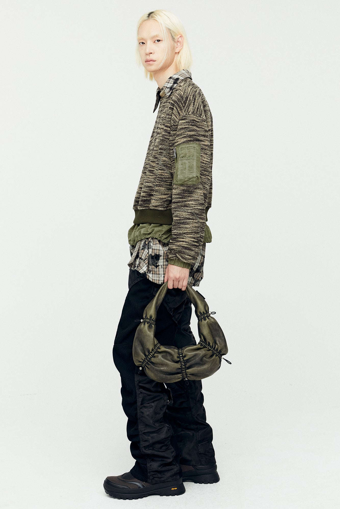 Andersson Bell - Layered Fleece Sweater (Khaki) product image 3 | TRAB K-Fashion Australia