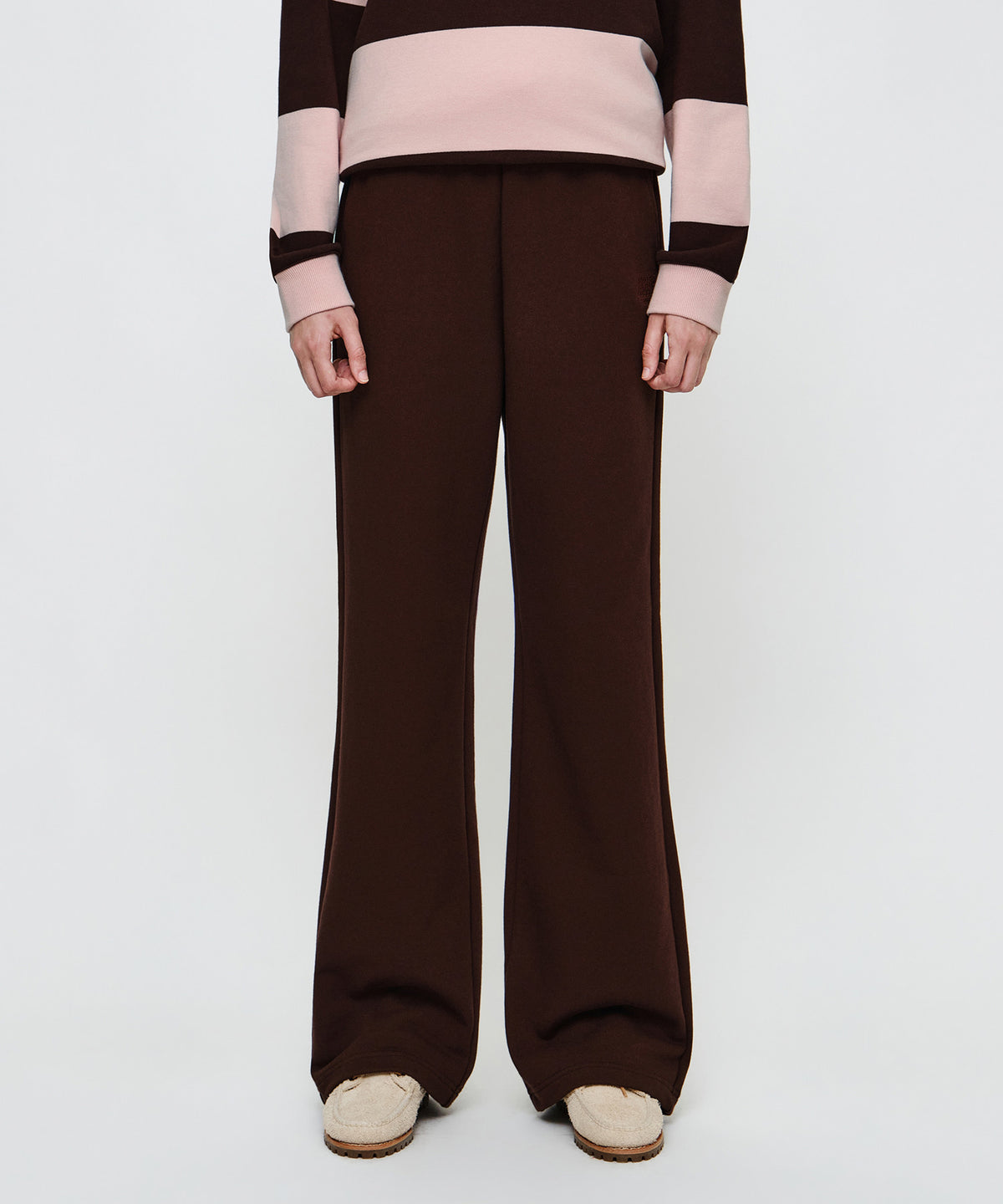 Marithe & Francois Girbaud - Classic Logo Sweat Pants (Brown) product image 1 | TRAB K-Fashion Australia