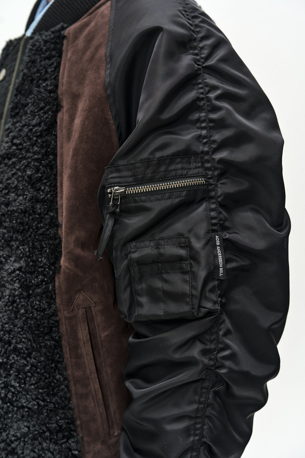 Andersson Bell - Fur Nylon Raglan Bomber Jacket (black) (Black) product image 8 | TRAB K-Fashion Australia