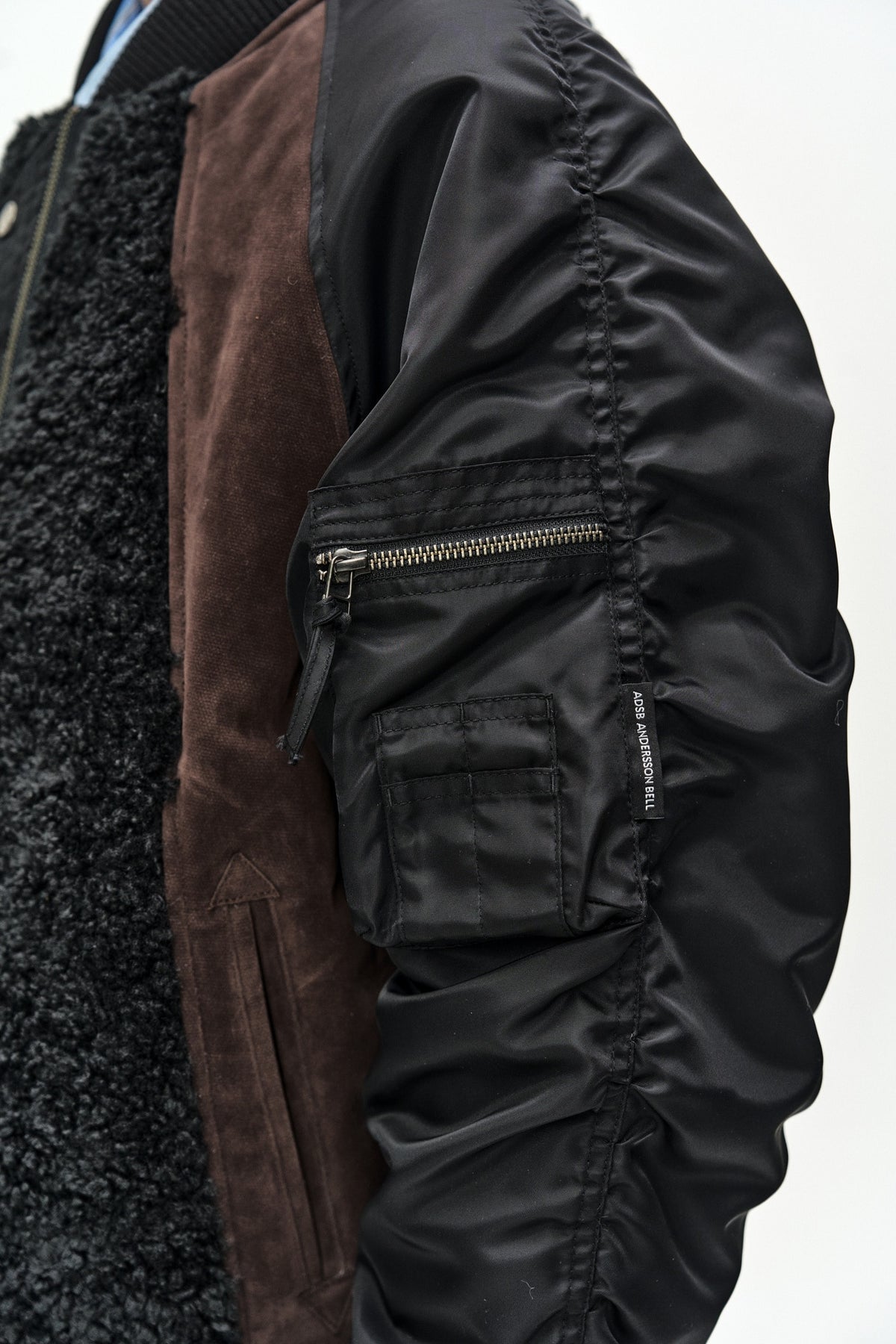 Andersson Bell - Fur Nylon Raglan Bomber Jacket (Black) product image 8 | TRAB K-Fashion Australia