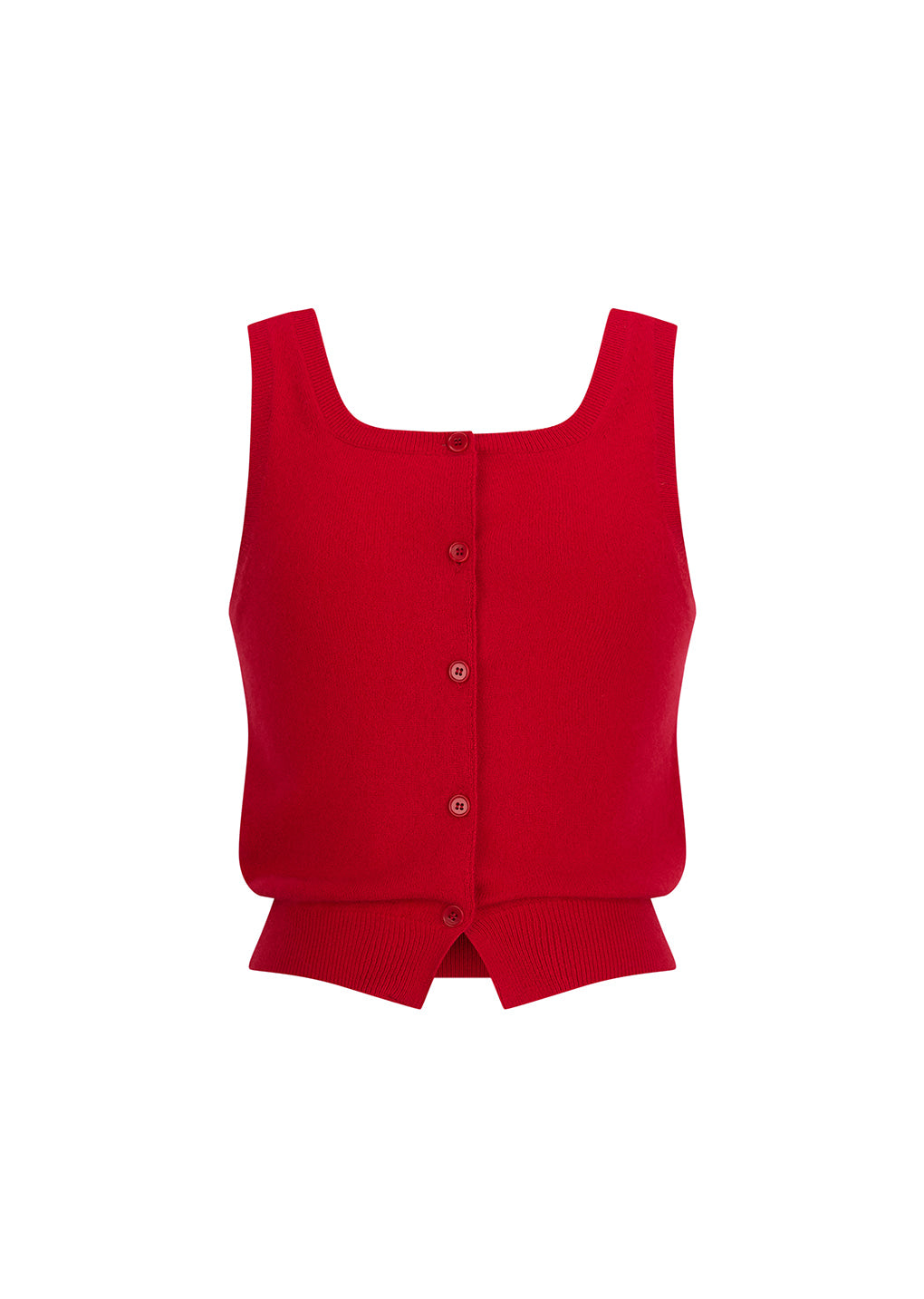 Amomento - Cashmere Button Up U-neck Vest (Red) product image 2 | TRAB K-Fashion Australia
