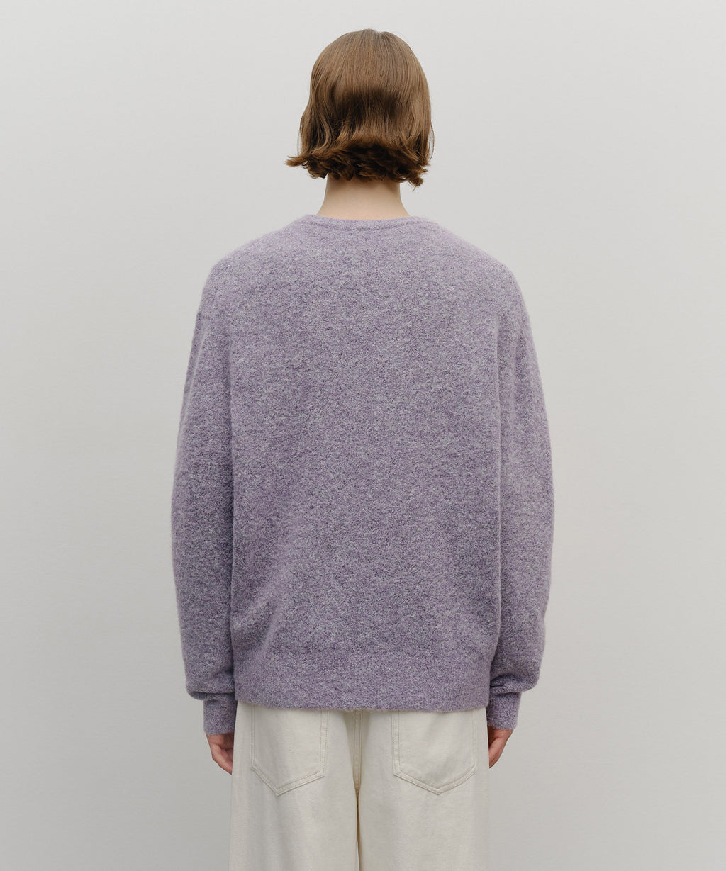 Marithe & Francois Girbaud - Boucle Classic Logo Knit Pullover (Light Purple) product image 3 | TRAB K-Fashion Australia