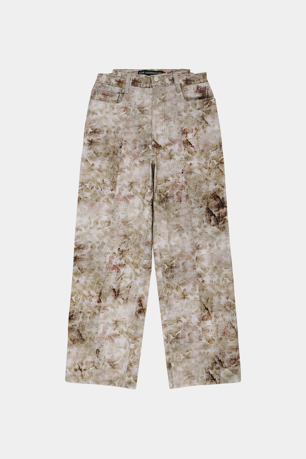 Andersson Bell - Flower Printed Wide-Leg Jeans (Beige) product image 8 | TRAB K-Fashion Australia