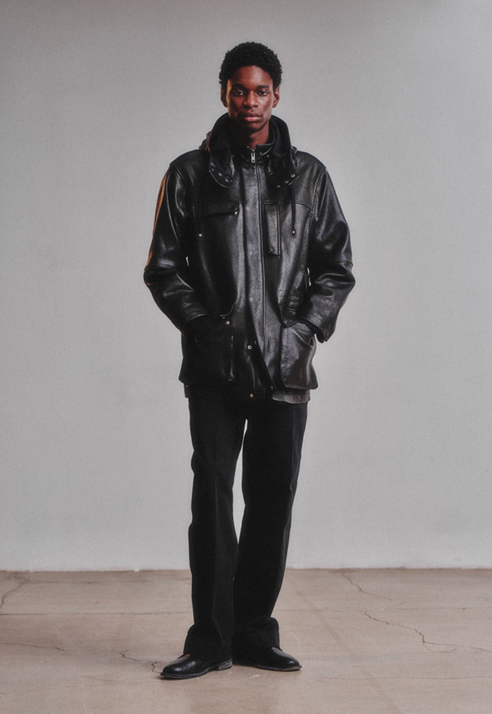 Art if acts - Vegetable Leather Rain Coat (Black) product image 1 | TRAB K-Fashion Australia