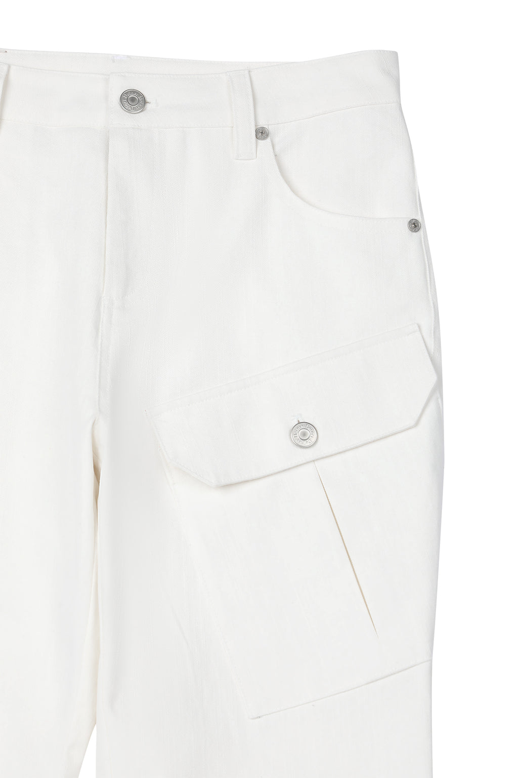 Deinet - Zipper Bootscut Cargo Pants (White) product image 12 | TRAB K-Fashion Australia