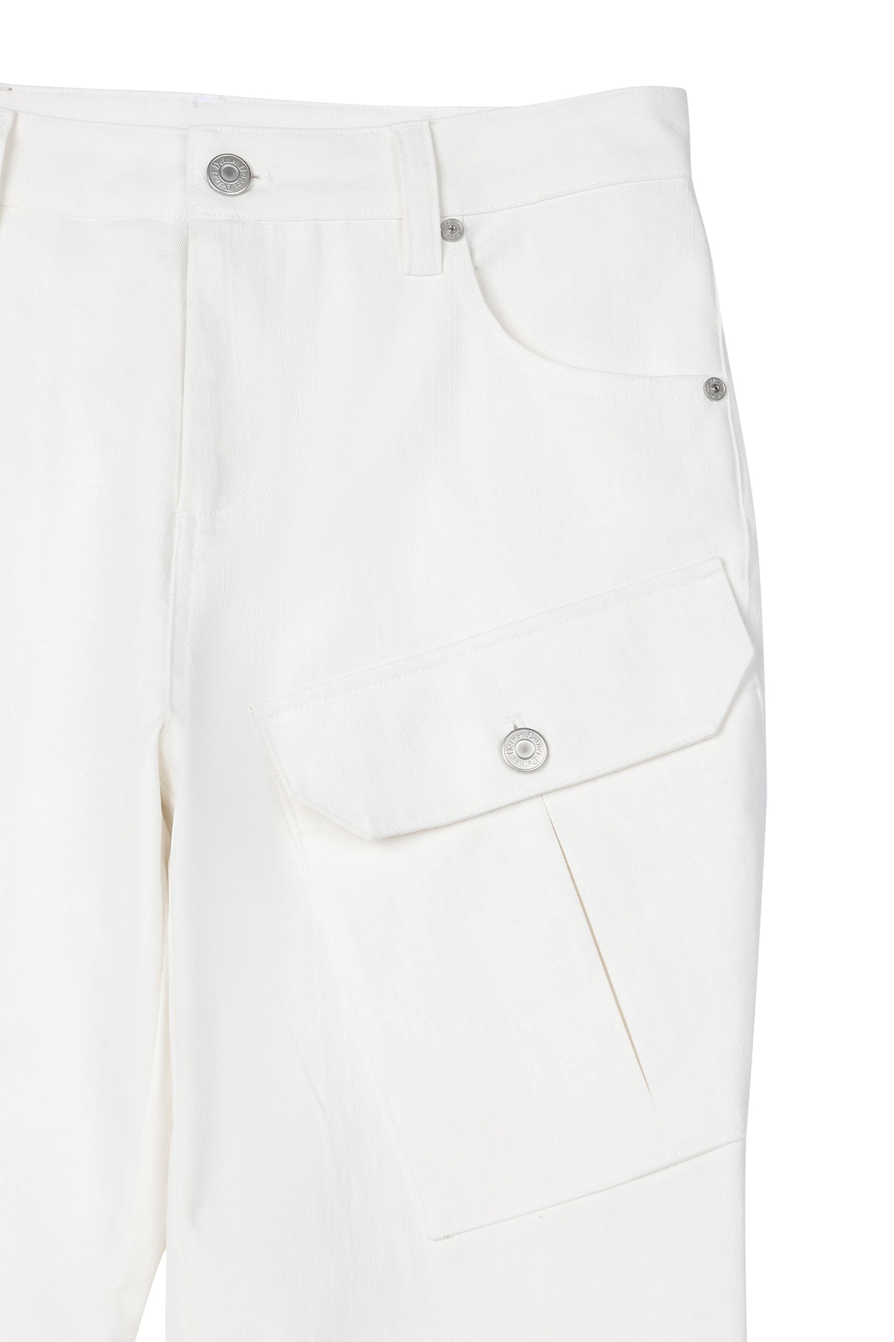 Deinet - Zipper Bootscut Cargo Pants (White) product image 12 | TRAB K-Fashion Australia