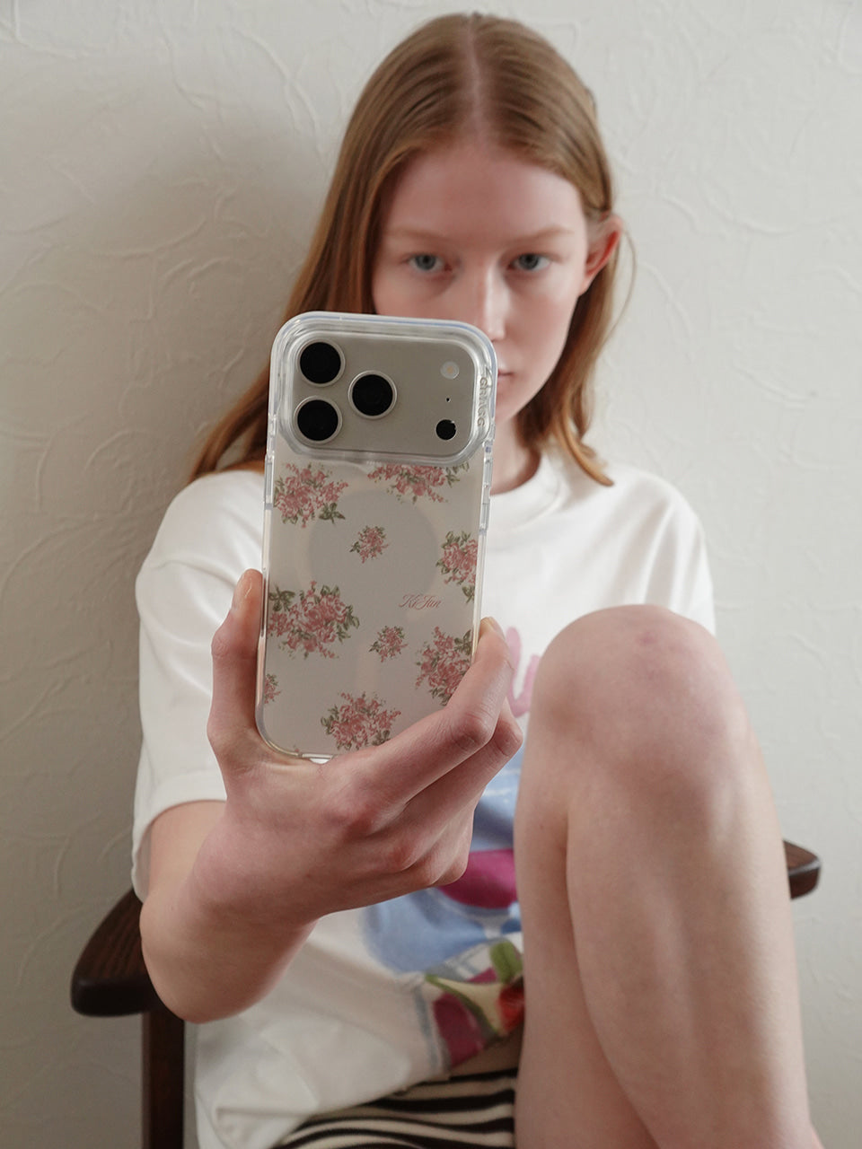 Kijun - MAGSAFE LAYERS FRAME CASE CLEAR SUNWASHED (Flower Cream) product image 6 | TRAB K-Fashion Australia