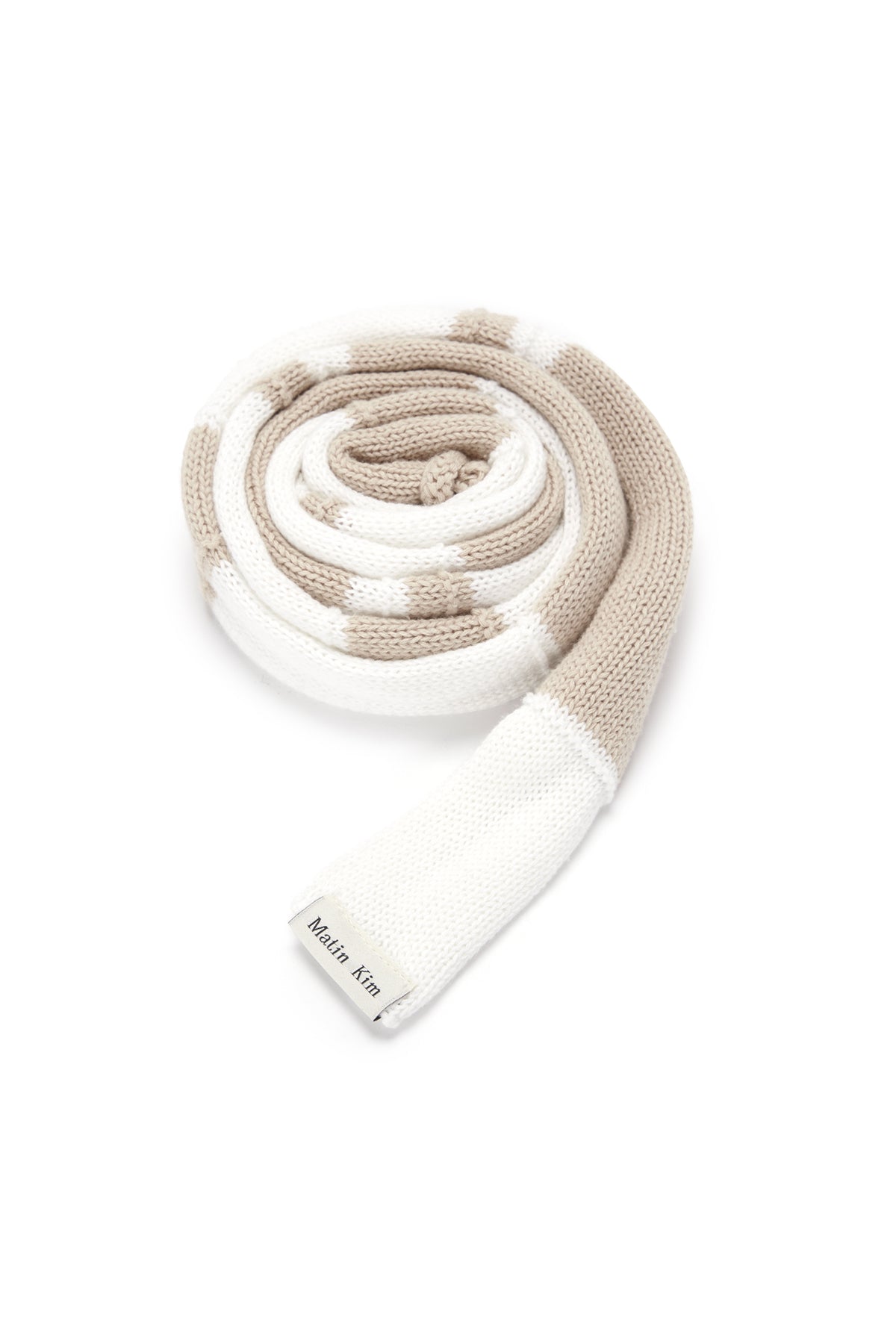 Matin Kim - Color Block Knit Muffler (Beige) product image 2 | TRAB K-Fashion Australia