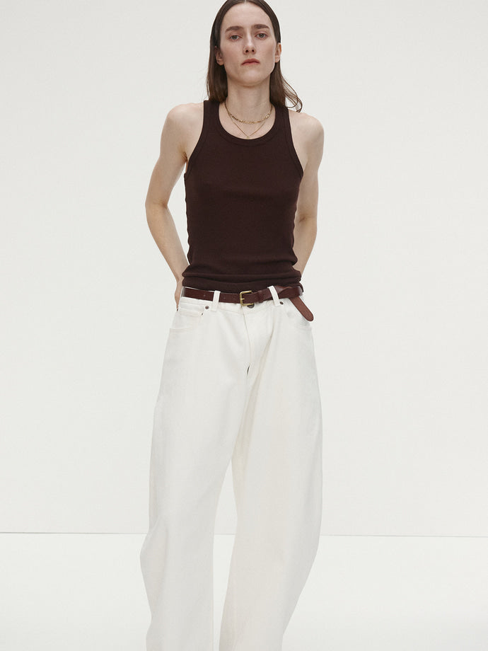 Tonywack - Super Fine Wool Ribbed Sleeveless Japanese Fabric (Dark Brown) product image 5 | TRAB K-Fashion Australia