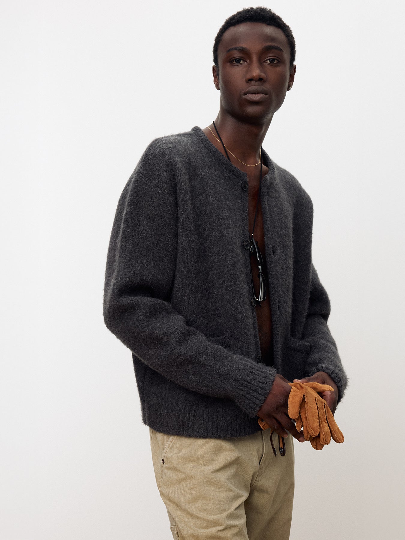 Tonywack - Alpaca Jacquard Knitted Blouson (Grey) product image 7 | TRAB K-Fashion Australia