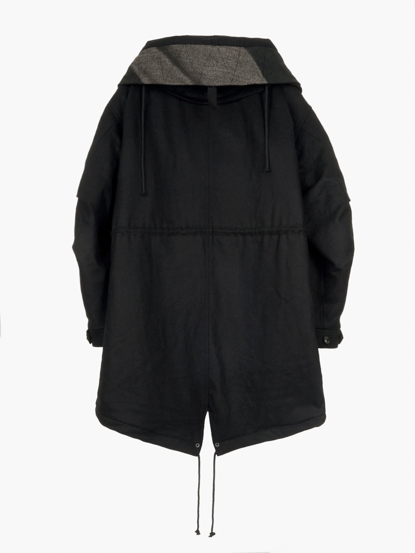 Jiyong Kim - Sun-Bleached Detachable Hood Fishtail Coat (Black) product image 14 | TRAB K-Fashion Australia