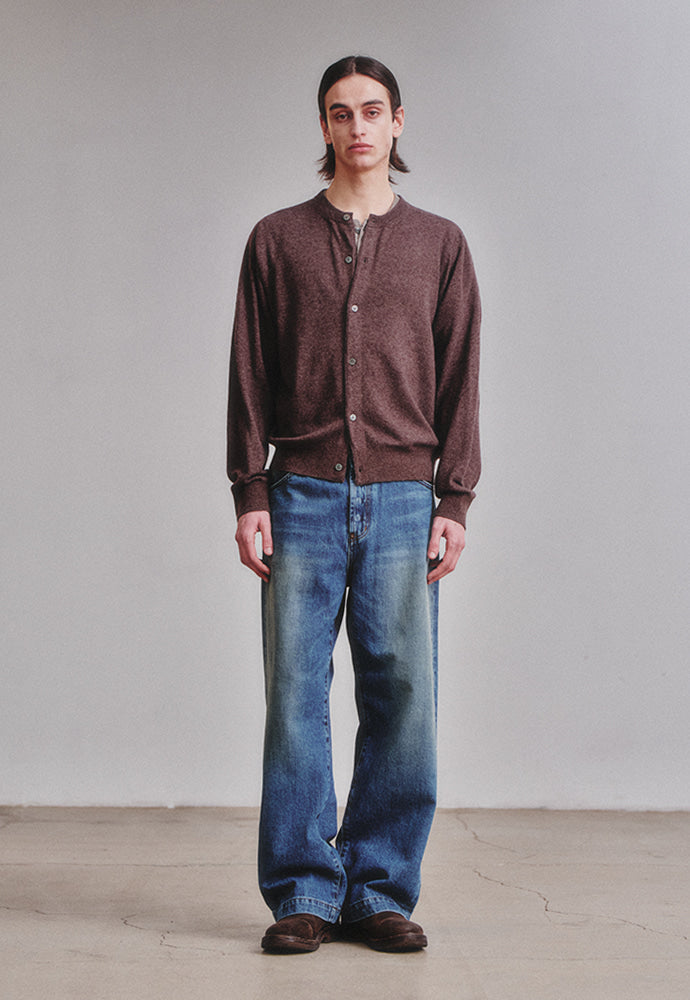 Art if acts - Wholegarment Round Neck Cardigan (Melange Brown) product image 3 | TRAB K-Fashion Australia