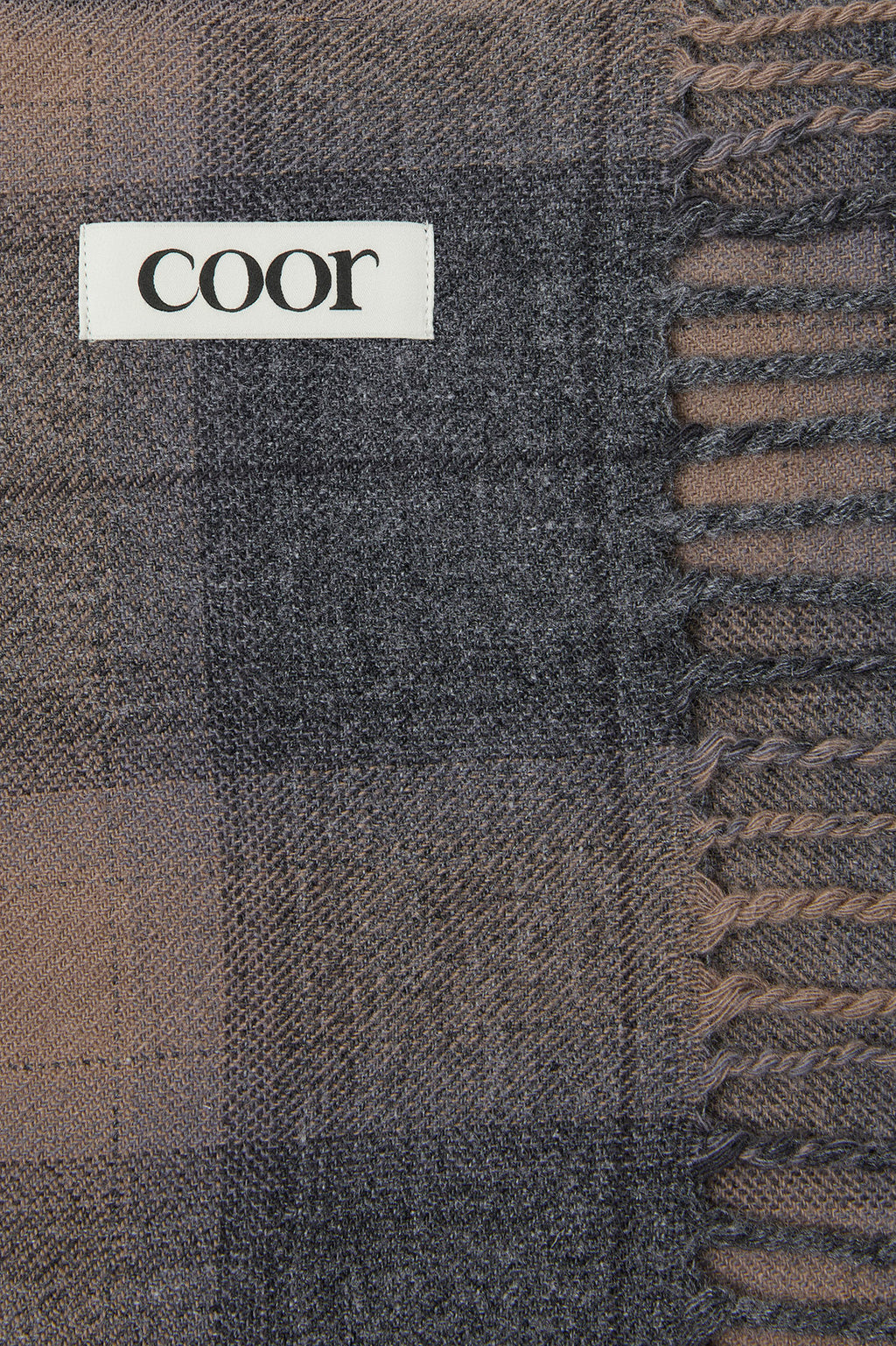 Coor - Merino Wool Ombre Checkered Muffler (Charcoal) product image 5 | TRAB K-Fashion Australia