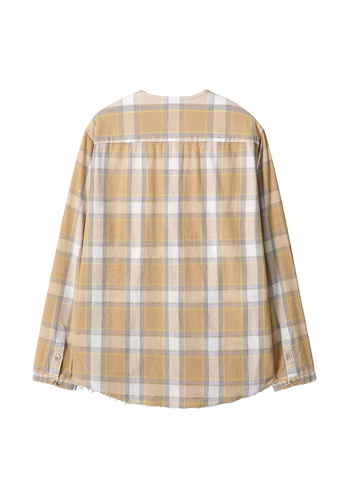 Art if acts - Non Collar French Check Shirt (Desert) product image 7 | TRAB K-Fashion Australia