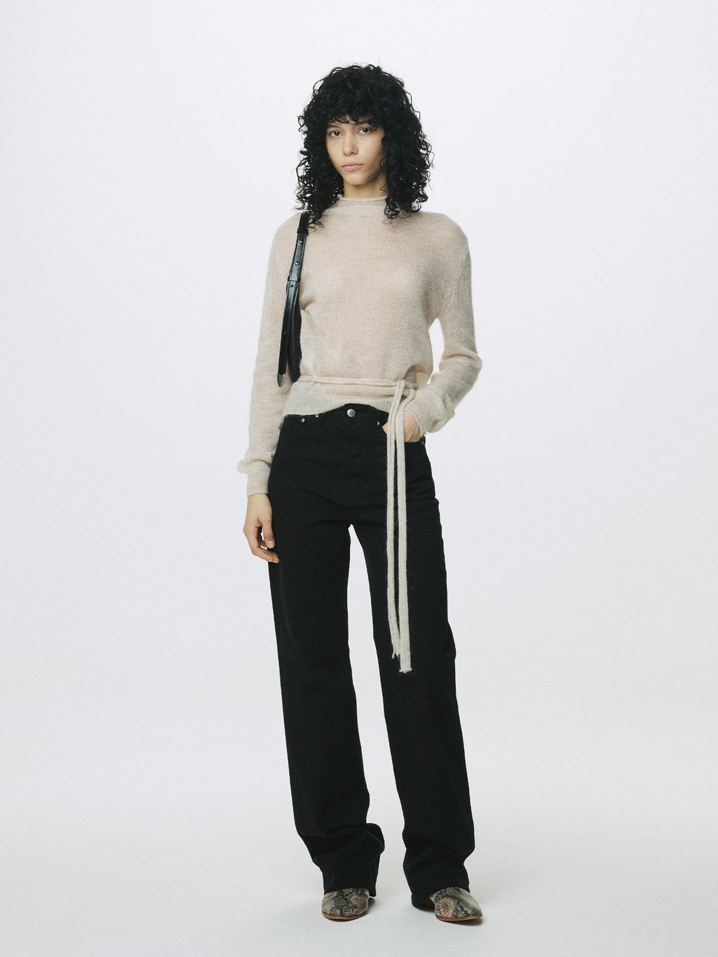 Tonywack - Twisted Seam Straight-Leg Denim Jeans (Black) product image 2 | TRAB K-Fashion Australia