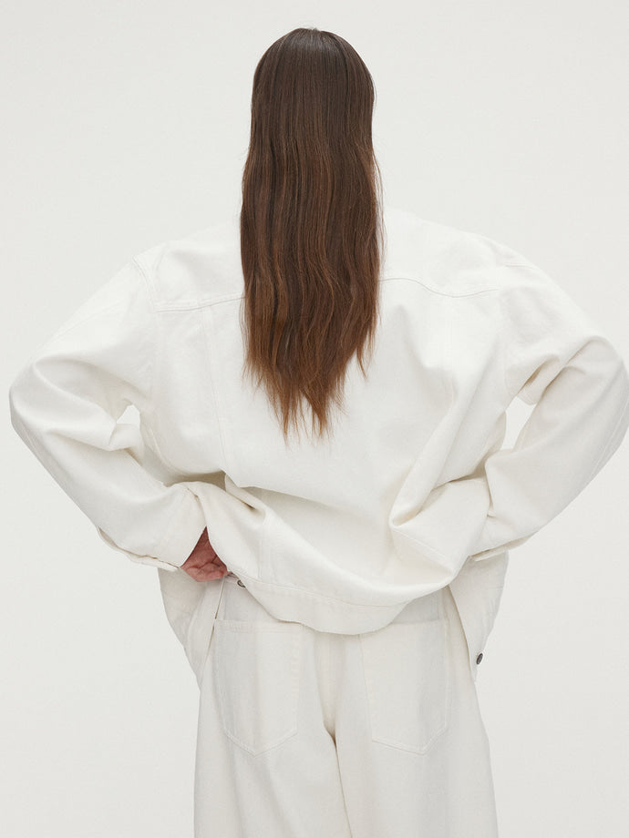 Tonywack - Oversized Denim Jacket (Ecru) product image 6 | TRAB K-Fashion Australia