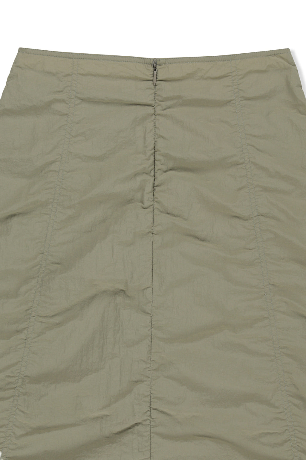 Matin Kim - Nylon Shirring Midi Skirt (Light Khaki) product image 6 | TRAB K-Fashion Australia